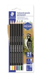 STAEDTLER Jelölőceruza készlet, mindenre író, vízálló, STAEDTLER "Lumocolor® permanent glasochrom 108 20", 6 különböző szín STAEDTLER Jelölőceruza készlet, mindenre író, vízálló, STAEDTLER "Lumocolor® permanent glasochrom 108 20", 6 különböző szín