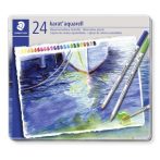 STAEDTLER Akvarell ceruza készlet, hatszögletű, fém doboz, STAEDTLER "Karat® aquarell 125", 24 különböző szín STAEDTLER Akvarell ceruza készlet, hatszögletű, fém doboz, STAEDTLER "Karat® aquarell 125", 24 különböző szín