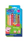   STAEDTLER Színes ceruza készlet, hatszögletű, jumbo, STAEDTLER „Noris® junior 140", Peppa malac, 6 szín
