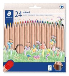 STAEDTLER Színes ceruza készlet, hatszögletű, STAEDTLER "Noris® natural 143N", 24 szín