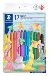 STAEDTLER Zsírkréta, csavarós, STAEDTLER "Noris 221", 12 különböző szín STAEDTLER Zsírkréta, csavarós, STAEDTLER "Noris 221", 12 különböző szín
