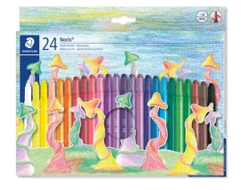 STAEDTLER Zsírkréta, kitekerhető, STAEDTLER "Noris® 221", 24 különböző szín