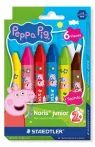   STAEDTLER Zsírkréta, hatszögletű, jumbo, STAEDTLER „Noris® junior 224”, Peppa malac, 6 szín