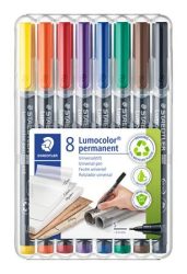 STAEDTLER Alkoholos marker készlet, OHP, 0,4 mm, STAEDTLER "Lumocolor® 313 S", 8 különböző szín STAEDTLER Alkoholos marker készlet, OHP, 0,4 mm, STAEDTLER "Lumocolor® 313 S", 8 különböző szín