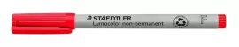 STAEDTLER Alkoholmentes marker, OHP, 0,6 mm, STAEDTLER "Lumocolor® 316 F", piros