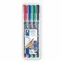   STAEDTLER Alkoholos marker készlet, OHP, 1 mm, STAEDTLER "Lumocolor® 317 M", 4 különböző szín