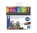 STAEDTLER Alkoholos marker készlet, 0,5/3,0 mm, kétvégű, STAEDTLER "3187", 36 különböző szín STAEDTLER Alkoholos marker készlet, 0,5/3,0 mm, kétvégű, STAEDTLER "3187", 36 különböző szín