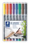 STAEDTLER Alkoholos marker készlet, OHP, 0,6 mm, STAEDTLER "Lumocolor® 318 F", 8 különböző szín STAEDTLER Alkoholos marker készlet, OHP, 0,6 mm, STAEDTLER "Lumocolor® 318 F", 8 különböző szín