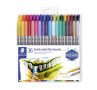   STAEDTLER Filctoll készlet, 0,8/3,0 mm, kétvégű, STAEDTLER® "3200", 36 különböző szín