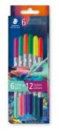 STAEDTLER Filctoll készlet, 1/3 mm, kétvégű, kimosható, STAEDTLER® "3280", Multiverzum 1, 6 különböző szín STAEDTLER Filctoll készlet, 1/3 mm, kétvégű, kimosható, STAEDTLER® "3280", Multiverzum 1, 6 különböző szín