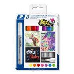 STAEDTLER Krétamarker készlet, 2,4 mm, kúpos, STAEDTLER "Lumocolor® 344", 8 különböző szín STAEDTLER Krétamarker készlet, 2,4 mm, kúpos, STAEDTLER "Lumocolor® 344", 8 különböző szín