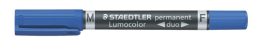 STAEDTLER Alkoholos marker, 0,6/1,5 mm, kúpos, kétvégű, STAEDTLER "Lumocolor® duo 348", kék STAEDTLER Alkoholos marker, 0,6/1,5 mm, kúpos, kétvégű, STAEDTLER "Lumocolor® duo 348", kék