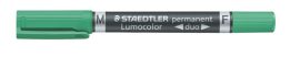 STAEDTLER Alkoholos marker, 0,6/1,5 mm, kúpos, kétvégű, STAEDTLER "Lumocolor® duo 348", zöld STAEDTLER Alkoholos marker, 0,6/1,5 mm, kúpos, kétvégű, STAEDTLER "Lumocolor® duo 348", zöld