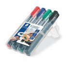 STAEDTLER Alkoholos marker készlet, 2-5 mm, vágott, STAEDTLER "Lumocolor® 350", 4 különböző szín STAEDTLER Alkoholos marker készlet, 2-5 mm, vágott, STAEDTLER "Lumocolor® 350", 4 különböző szín
