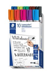 STAEDTLER Táblamarker készlet, 2 mm, kúpos, STAEDTLER "Lumocolor® 351", 10 különböző szín STAEDTLER Táblamarker készlet, 2 mm, kúpos, STAEDTLER "Lumocolor® 351", 10 különböző szín