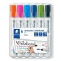   STAEDTLER Táblamarker készlet, 2 mm, kúpos, STAEDTLER "Lumocolor® 351", 6 különböző szín