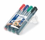   STAEDTLER Alkoholos marker készlet, 2 mm, kúpos, STAEDTLER "Lumocolor® 352", 4 különböző szín