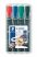 STAEDTLER Alkoholos marker készlet, 2 mm, kúpos, STAEDTLER "Lumocolor® 352", 4 különböző szín