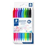 STAEDTLER Golyóstoll, 1 mm, nyomógombos, STAEDTLER® "4230 M", 8 különböző szín STAEDTLER Golyóstoll, 1 mm, nyomógombos, STAEDTLER® "4230 M", 8 különböző szín