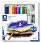 STAEDTLER Akvarell ceruza készlet, ecsettel, radírral, hegyezővel, grafitceruzával, STAEDTLER® "146 10C", 12 különböző szín STAEDTLER Akvarell ceruza készlet, ecsettel, radírral, hegyezővel, grafitceruzával, STAEDTLER® "146 10C", 12 különböző szín