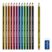 STAEDTLER Színes ceruza készlet, hatszögletű, ajándék grafitceruzával és radírral, STAEDTLER "Noris 185", 12 különböző szín
