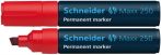   SCHNEIDER Alkoholos marker, 2-7 mm, vágott, SCHNEIDER "Maxx 250", piros