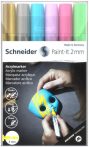 SCHNEIDER Dekormarker készlet, akril, 2 mm, SCHNEIDER "Paint-It 310", 6 különböző szín SCHNEIDER Dekormarker készlet, akril, 2 mm, SCHNEIDER "Paint-It 310", 6 különböző szín