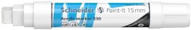 SCHNEIDER Dekormarker, akril, 15 mm, SCHNEIDER "Paint-It 330", fehér
