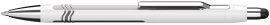 SCHNEIDER Golyóstoll, 0,7 mm, nyomógombos, érintőképernyőhöz, fehér-ezüst tolltest, SCHNEIDER "Epsilon Touch XB", kék