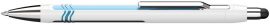 SCHNEIDER Golyóstoll, 0,7 mm, nyomógombos, érintőképernyőhöz, fehér-kék tolltest, SCHNEIDER "Epsilon Touch XB", kék