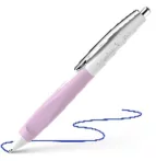   SCHNEIDER Golyóstoll, 0,5 mm, nyomógombos, fehér-rózsaszín tolltest, SCHNEIDER "Haptify", kék