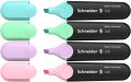   SCHNEIDER Szövegkiemelő készlet, 1-5 mm, SCHNEIDER "Job Pastel", 4 különböző pasztell szín