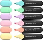   SCHNEIDER Szövegkiemelő készlet, 1-5 mm, SCHNEIDER "Job Pastel", 6 különböző pasztell szín