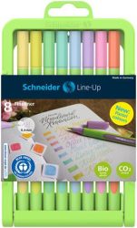 SCHNEIDER Tűfilc készlet, 0,4 mm, SCHNEIDER "Line-Up Pastel", 8 különböző pasztell szín