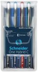  SCHNEIDER Rollertoll készlet, 0,5 mm, SCHNEIDER "One Hybrid C", 4 szín