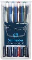 SCHNEIDER Rollertoll készlet, 0,5 mm, SCHNEIDER "One Hybrid C", 4 szín SCHNEIDER Rollertoll készlet, 0,5 mm, SCHNEIDER "One Hybrid C", 4 szín
