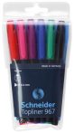 SCHNEIDER Tűfilc készlet, 0,4 mm, SCHNEIDER "Topliner 967", 6 különböző szín SCHNEIDER Tűfilc készlet, 0,4 mm, SCHNEIDER "Topliner 967", 6 különböző szín