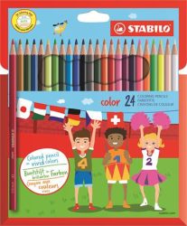 STABILO Színes ceruza készlet, hatszögletű, STABILO "Color", 24 különböző szín STABILO Színes ceruza készlet, hatszögletű, STABILO "Color", 24 különböző szín