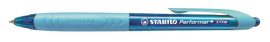STABILO Golyóstoll, 0,35 mm, nyomógombos, kék tolltest, STABILO "Performer+", kék