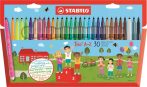 STABILO Filctoll készlet, 0,7 mm, STABILO "Trio A-Z", 30 különböző szín STABILO Filctoll készlet, 0,7 mm, STABILO "Trio A-Z", 30 különböző szín