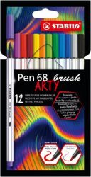 STABILO Rostirón készlet, STABILO "Pen 68 brush ARTY", 10 különböző szín