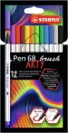   STABILO Ecsetirón készlet, STABILO "Pen 68 brush ARTY", 12 különböző szín