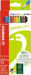 STABILO Színes ceruza készlet, hatszögletű, STABILO "GreenColors", 12 különböző szín STABILO Színes ceruza készlet, hatszögletű, STABILO "GreenColors", 12 különböző szín