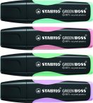   STABILO Szövegkiemelő készlet, 2-5 mm, STABILO "Green Boss Pastel", 4 különböző szín