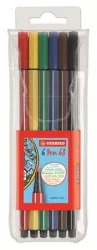 STABILO Filctoll készlet, 1 mm, STABILO "Pen 68", 6 különböző szín