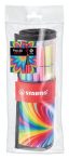   STABILO Rostirón, készlet, 1 mm, felcsavarható, STABILO "Pen 68 ARTY", 25 különböző színű