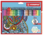  STABILO Filctoll készlet, 1 mm, STABILO "Pen 68", 30 különböző szín
