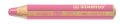   STABILO Színes ceruza, kerek, vastag, STABILO "Woody 3 in 1", rózsaszín