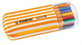 STABILO Tűfilc készlet, 0,4 mm, STABILO "Point 88 Zebrui", 20 különböző szín