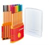   STABILO Tűfilc készlet, 0,4 mm, STABILO "Point 88 ColorParade", 20 különböző szín